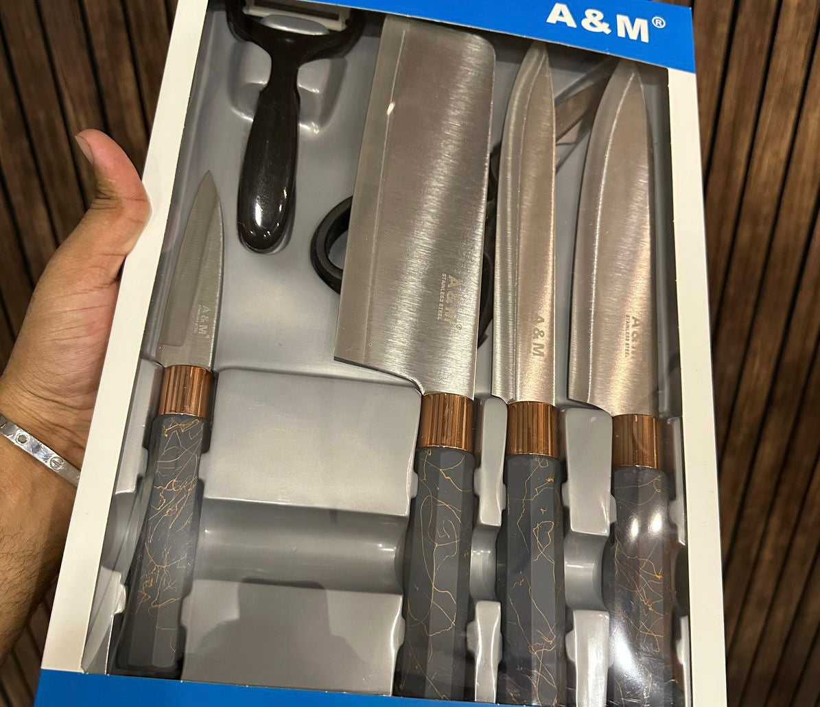 6pcs Kitchen Knives Set, Premium Quality Fruit And Vegetable Knife, Kitchen Cutlery Set, Premium Steak Cutting Knife 6pcs Kitchen Knives Set, Premium Quality Fruit And Vegetable Knife, Kitchen Cutlery Set, Premium Steak Cutting Knife